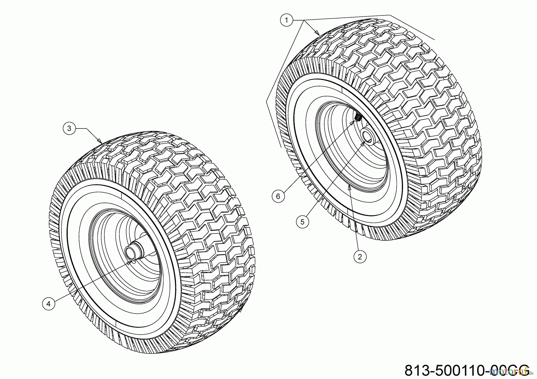 MTD Rasentraktoren Smart RF 125 13B776KF600 (2022) Räder vorne 13x5