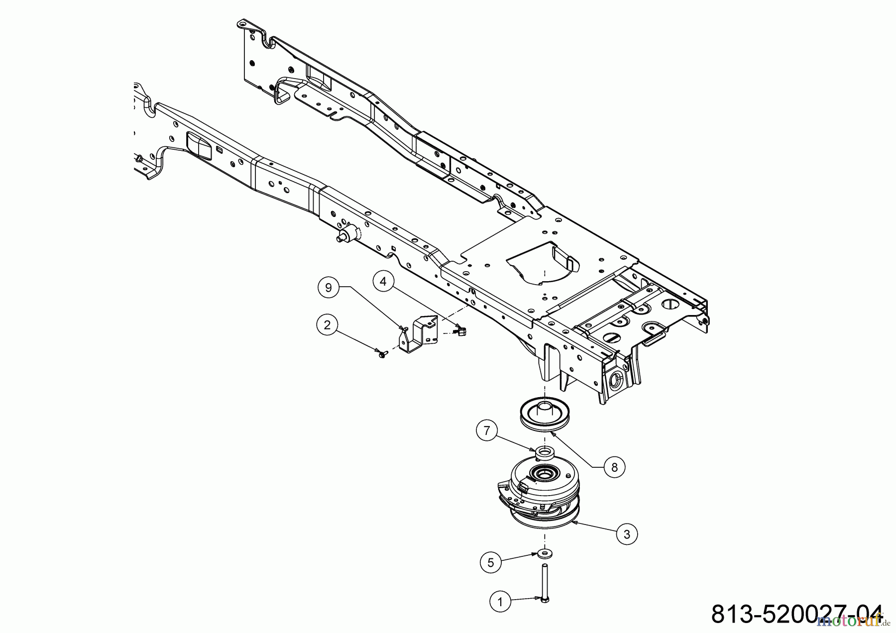 Black Edition Rasentraktoren 285-106 TWIN KH 13AFA1KR615 (2022) Elektromagnetkupplung, Motorkeilriemenscheibe