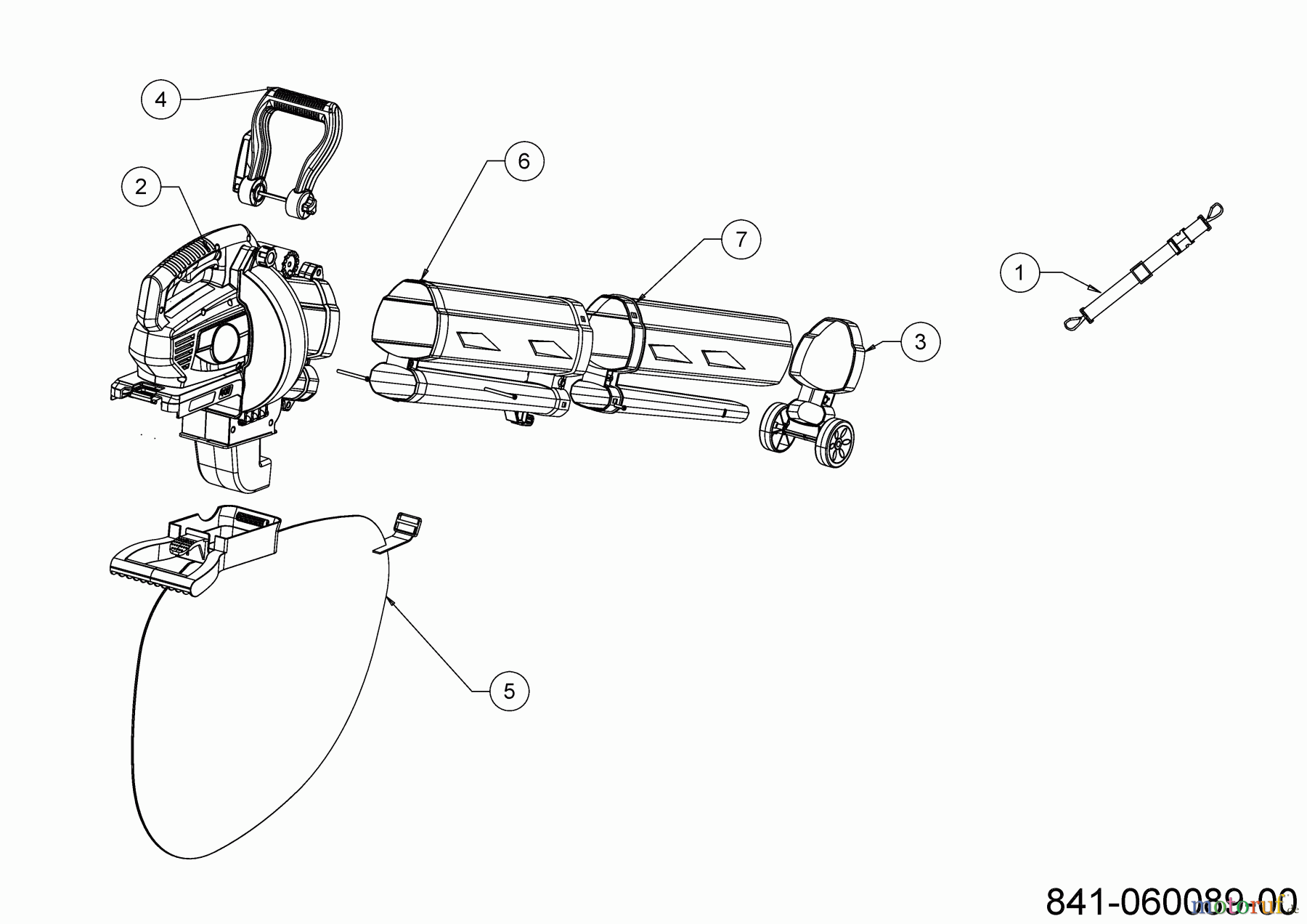 MTD Akkulaubbläser, Akkulaubsauger BLBV 40 41AB0-QO600 (2020) Grundgerät