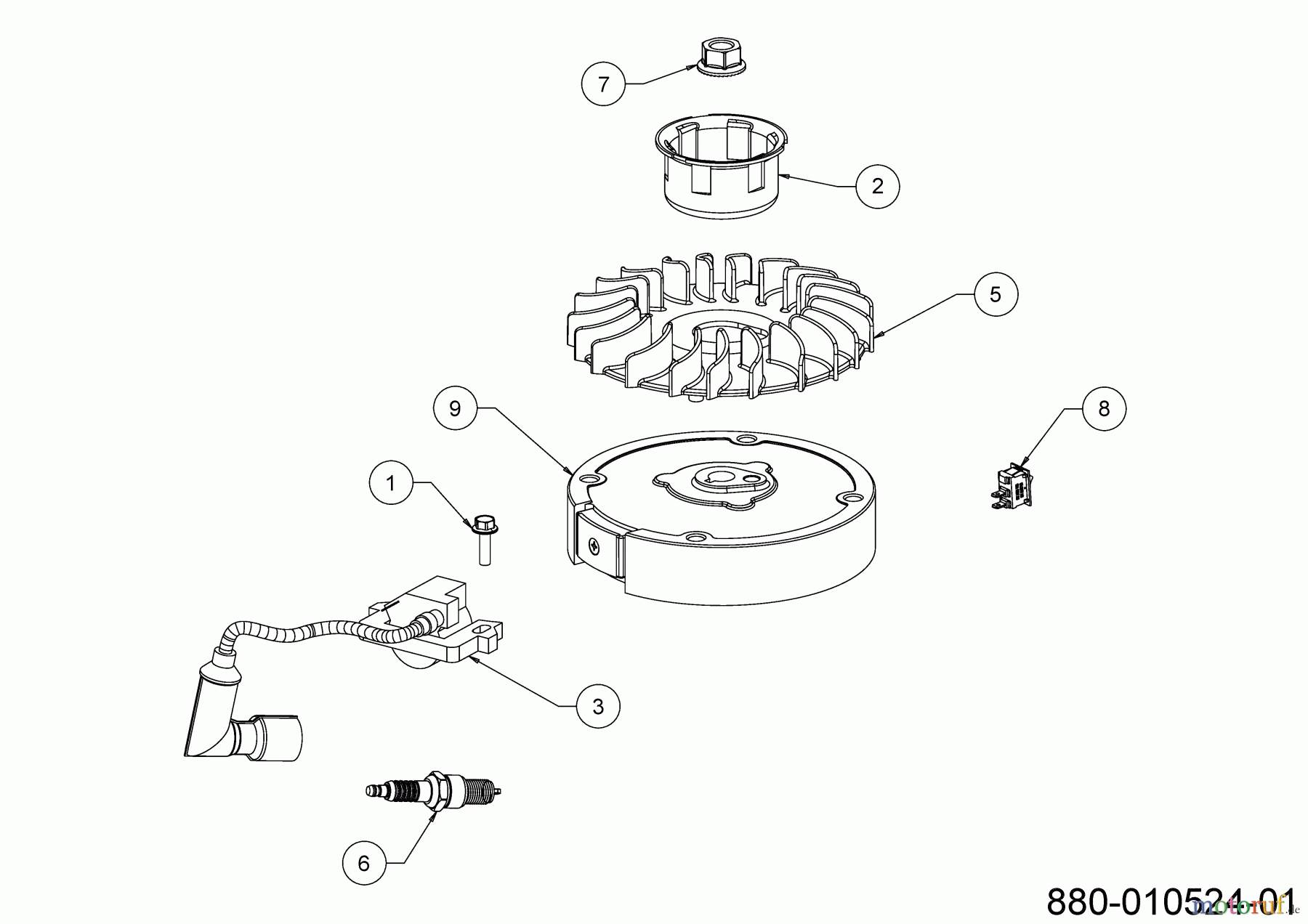 MTD-Motoren Vertikal 1X65CUA 752Z1X65CUA (2020) Zündung