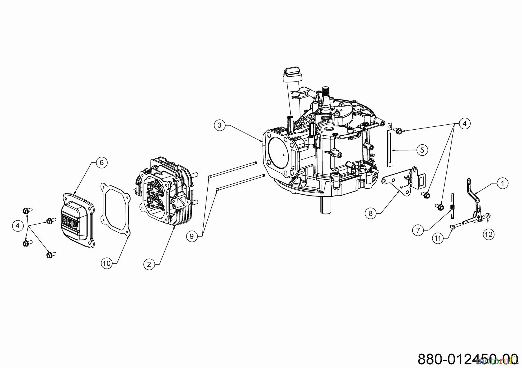 MTD-Motoren Vertikal 5X70RHB 752Z5X70RHB (2020) Reglerhebel, Ventildeckel
