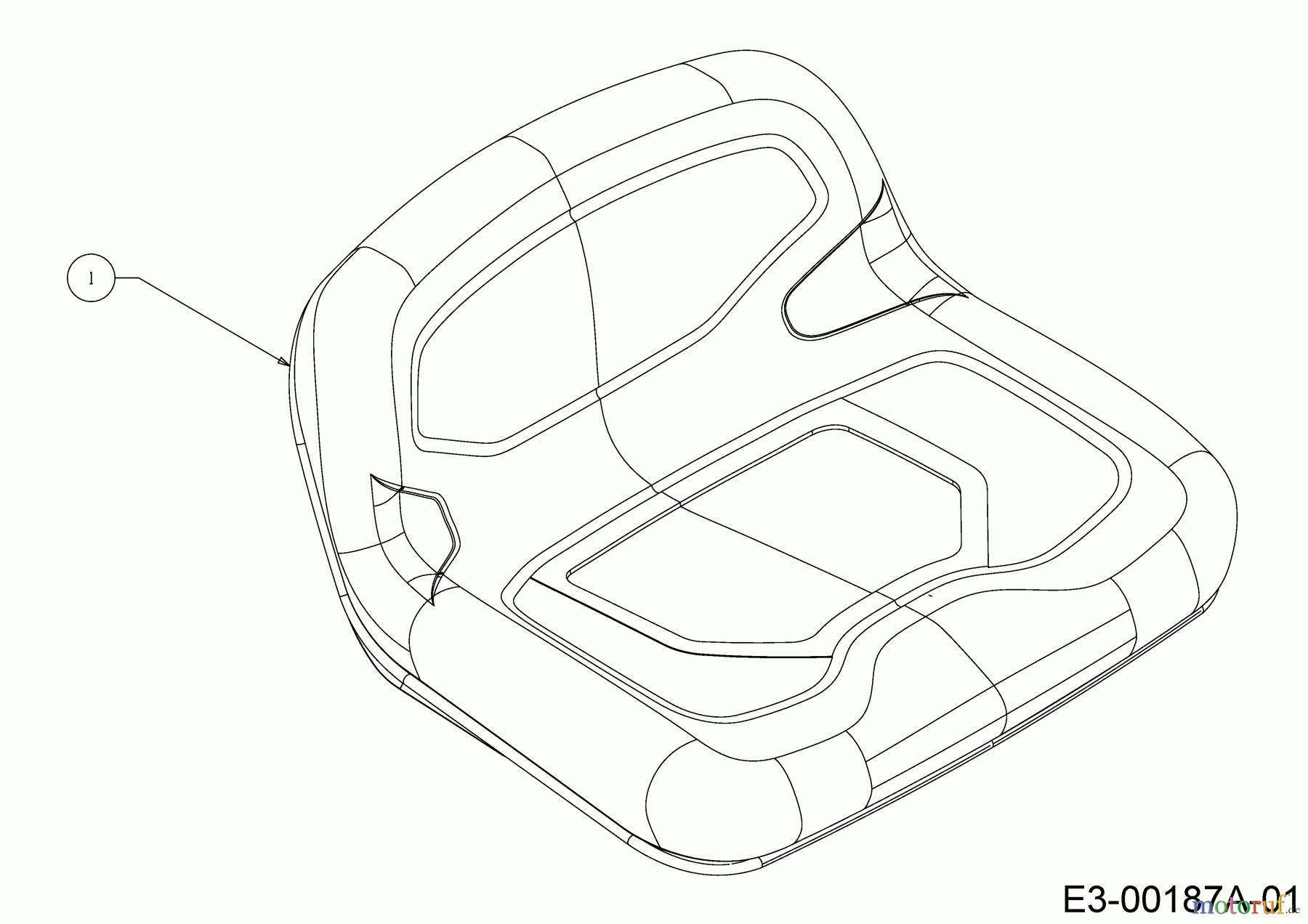 MTD Rasentraktoren Smart RE 125 13B776KE600 (2021) Sitz