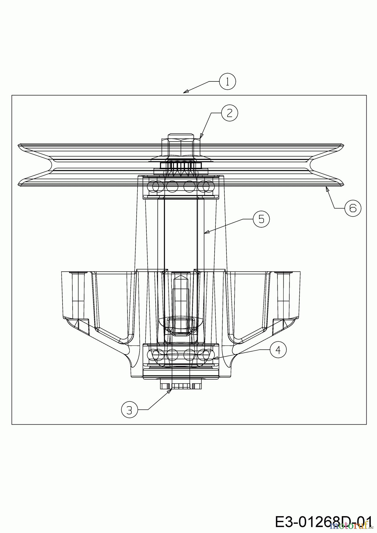 MTD Rasentraktoren Smart RC 125 13B776KC600 (2022) Messerspindel 618-0139B