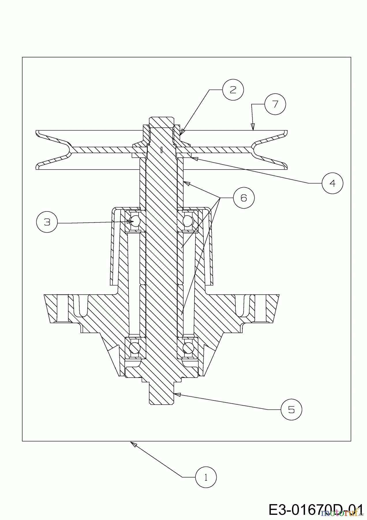 MTD Rasentraktoren Optima LN 200 H 13AJ71SN678 (2023) Messerspindel 618-0609D / 918-0609D