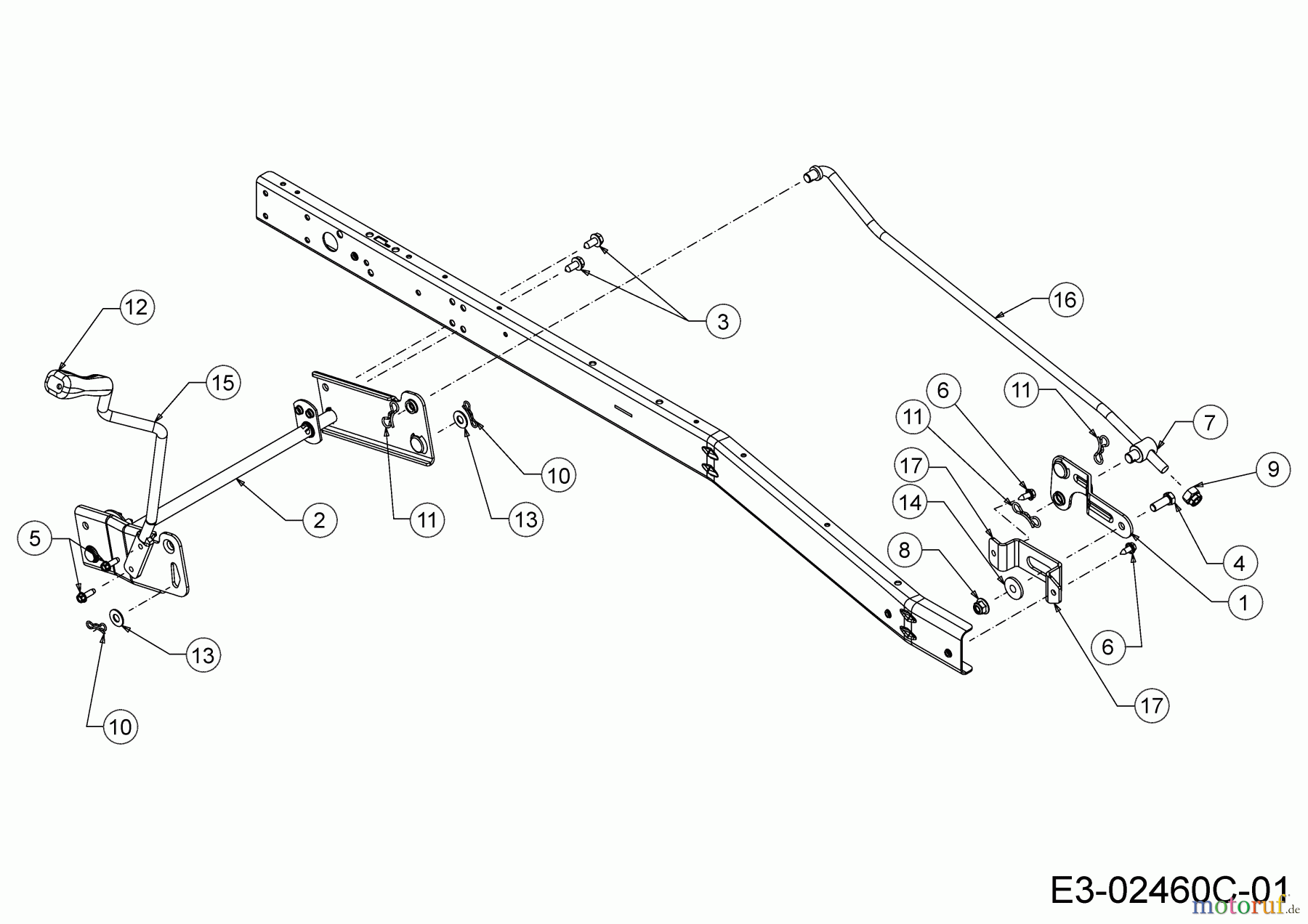MTD Rasentraktoren Minirider 60 SDE 13BA26JC600 (2021) Mähwerksaushebung