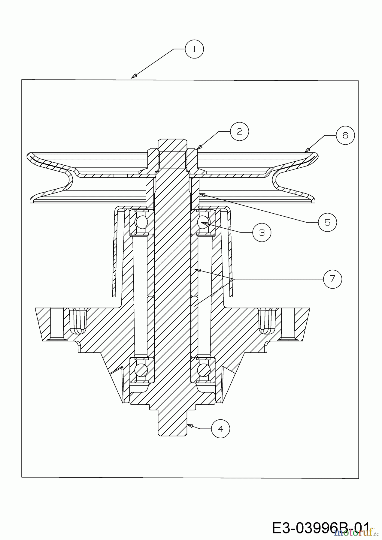MTD Rasentraktoren Optima LN 200 H 13AJ71SN678 (2023) Messerspindel 618-04657A