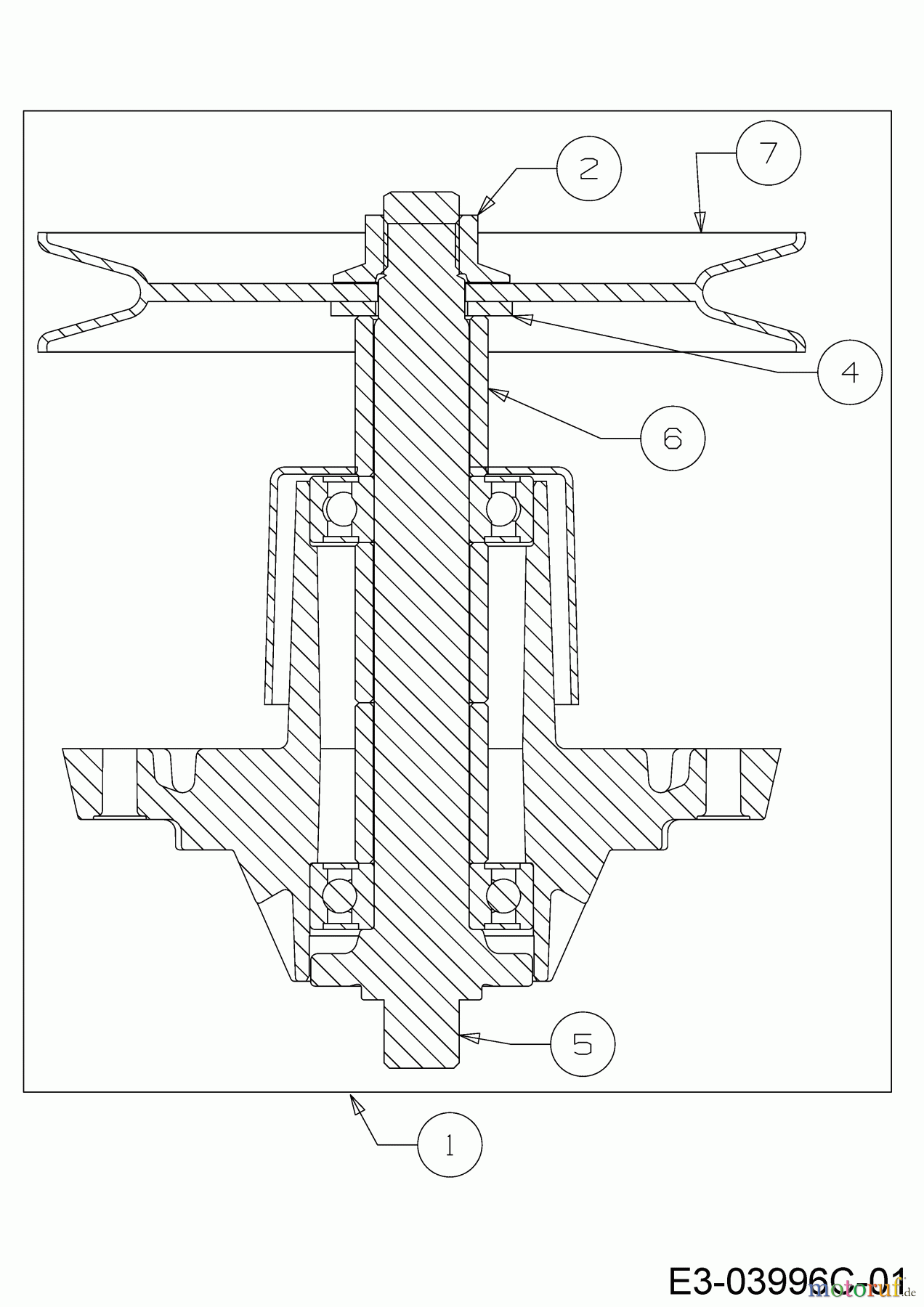 MTD Rasentraktoren Optima LN 200 H 13BJ71KN678 (2022) Messerspindel 618-0609D / 918-0609D