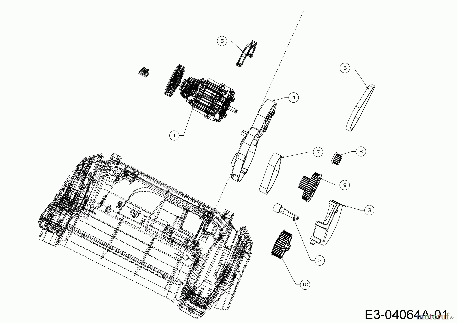 MTD Elektrovertikutierer Smart 30 VE 16AFDNKA664 (2021) Antrieb
