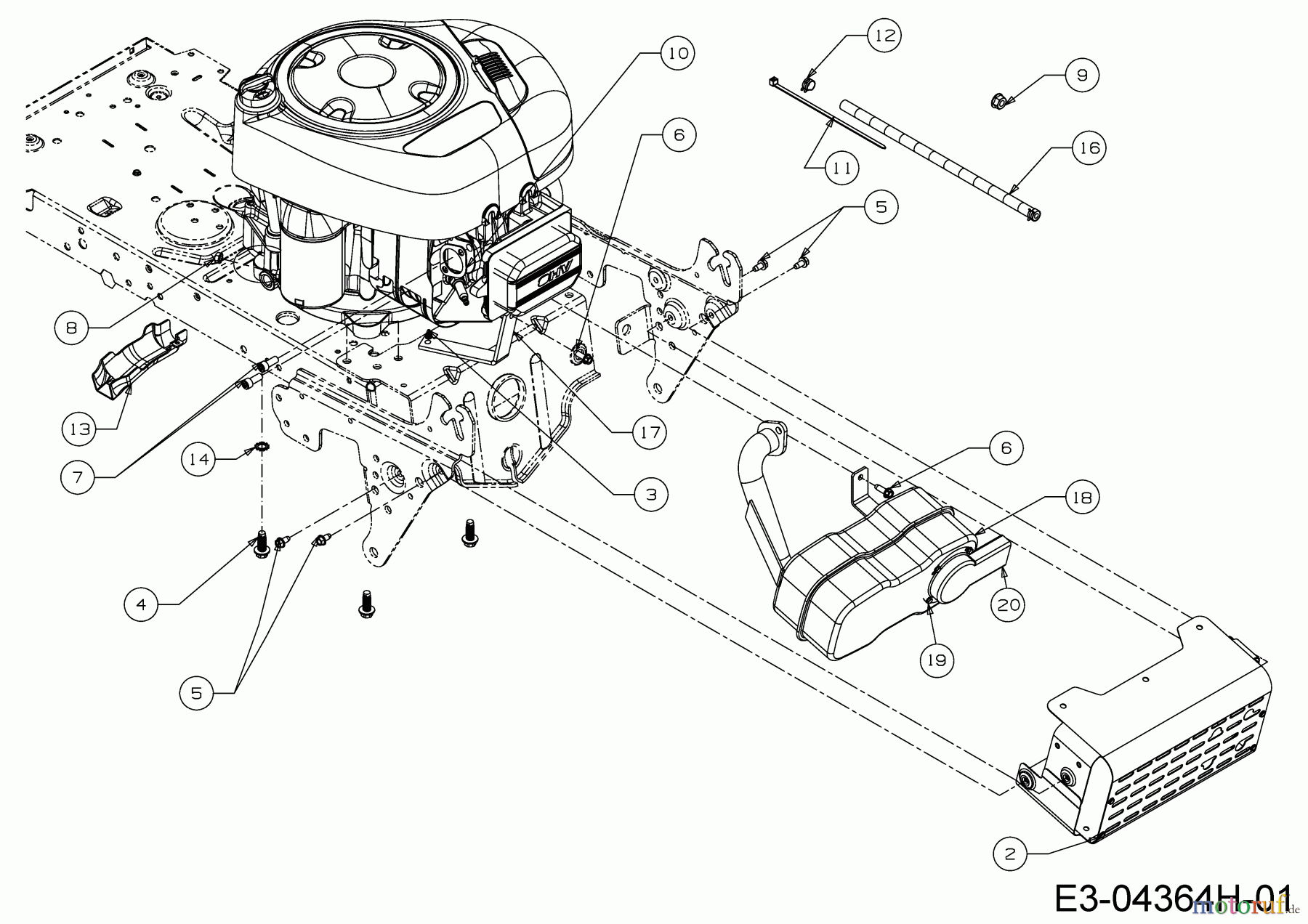  Bricolage Rasentraktoren INV A13092 AB 13BH76SE648 (2021) Motorzubehör