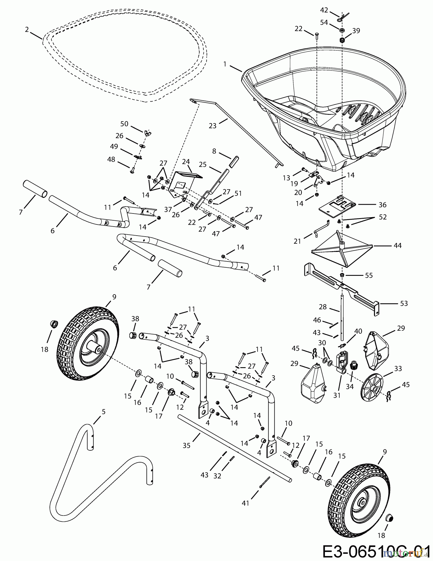  MTD Zubehör Zubehör handgeführte Geräte Streuer 45-04622  (190-454A000) 190-454A000  (2021) Grundgerät