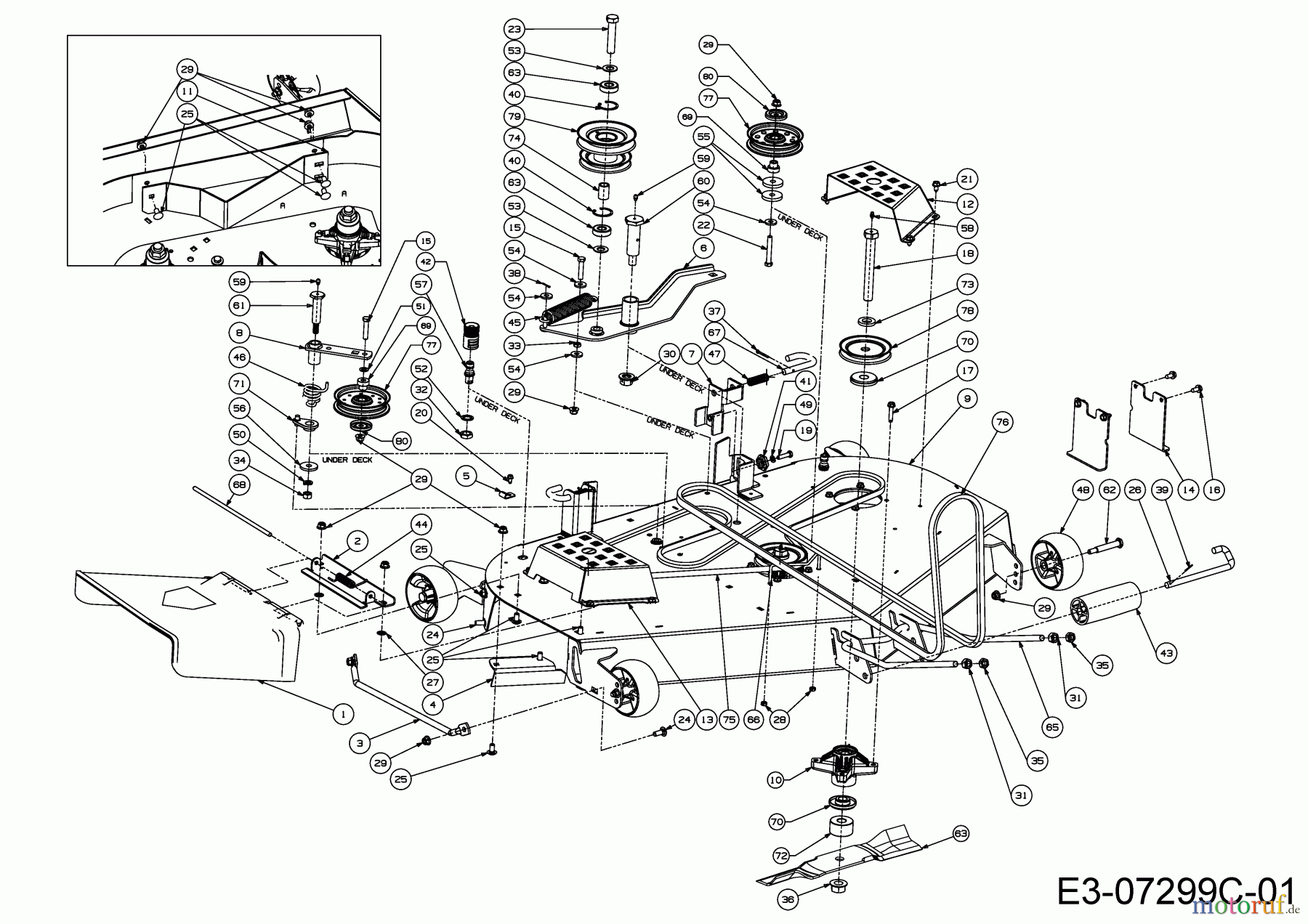 MTD Zubehör Zubehör Garten- und Rasentraktoren Mähwerke für GTX 2100, Mähwerk 48
