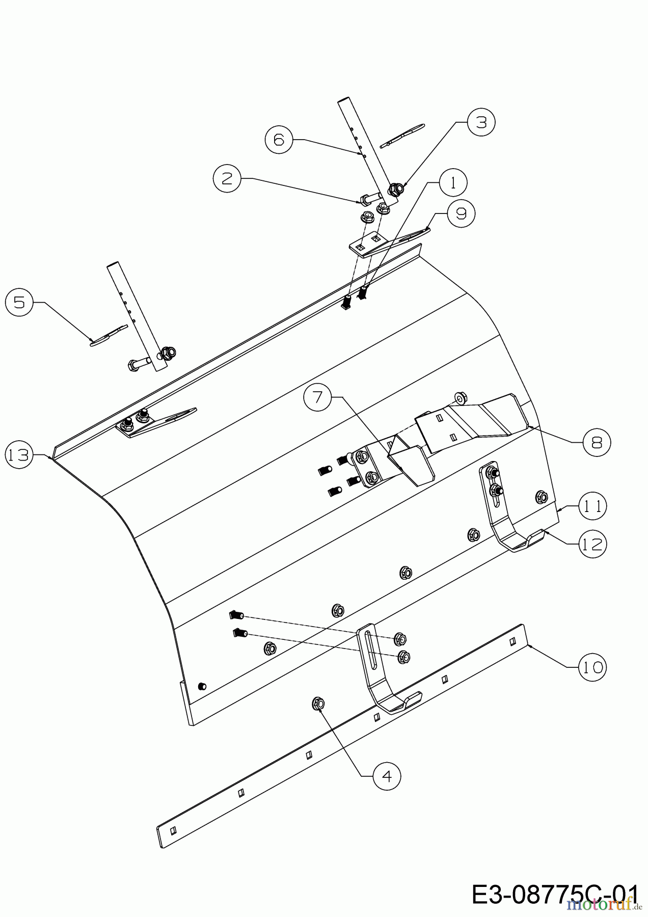 MTD Zubehör Zubehör Kehrmaschinen Räumschild Räumschild 70 cm 196A068-000 (2019) Grundgerät