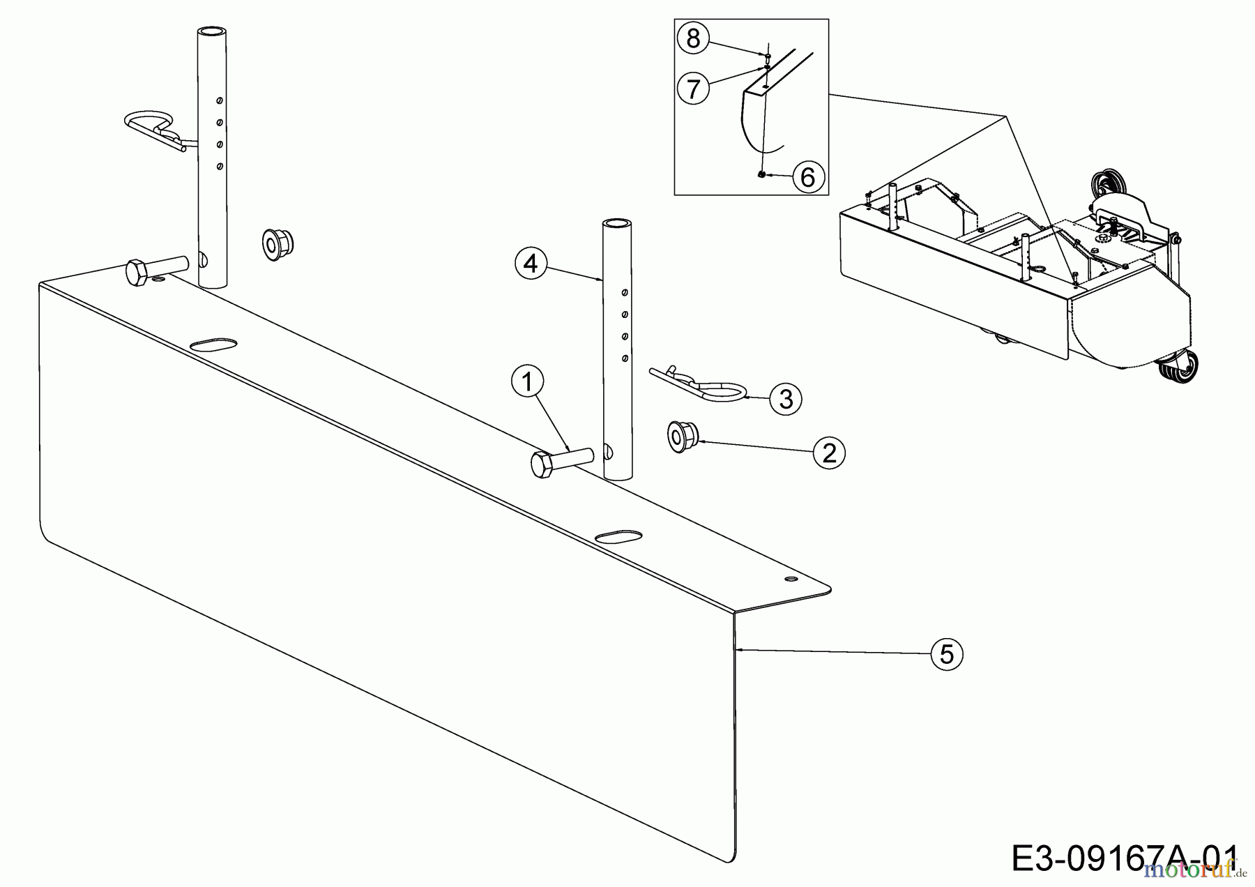 MTD Zubehör Zubehör Kehrmaschinen Deflektor Deflektor 70 cm 196-069-000 (2019) Deflektor