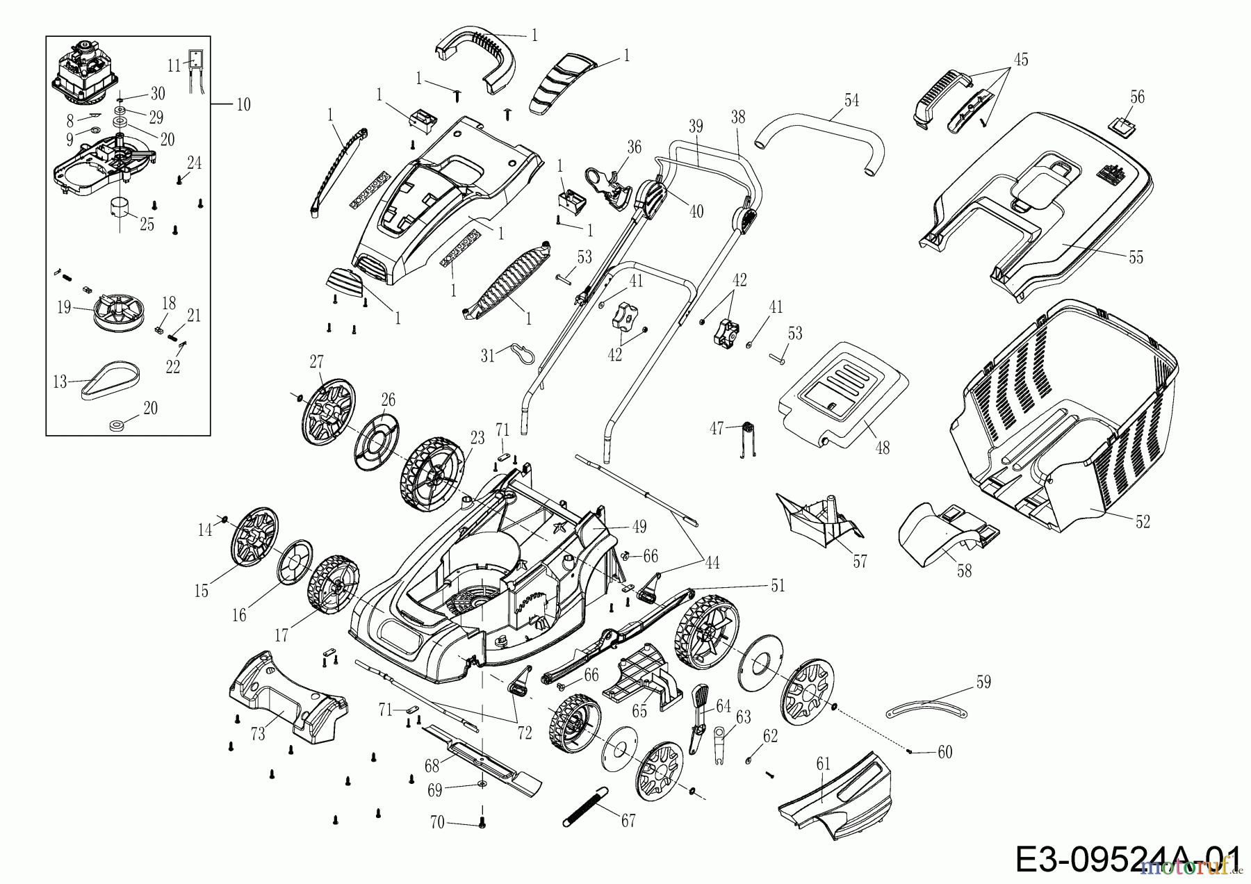 MTD Elektromäher OPTIMA 38 E 18AKIJH-600 (2022) Grundgerät