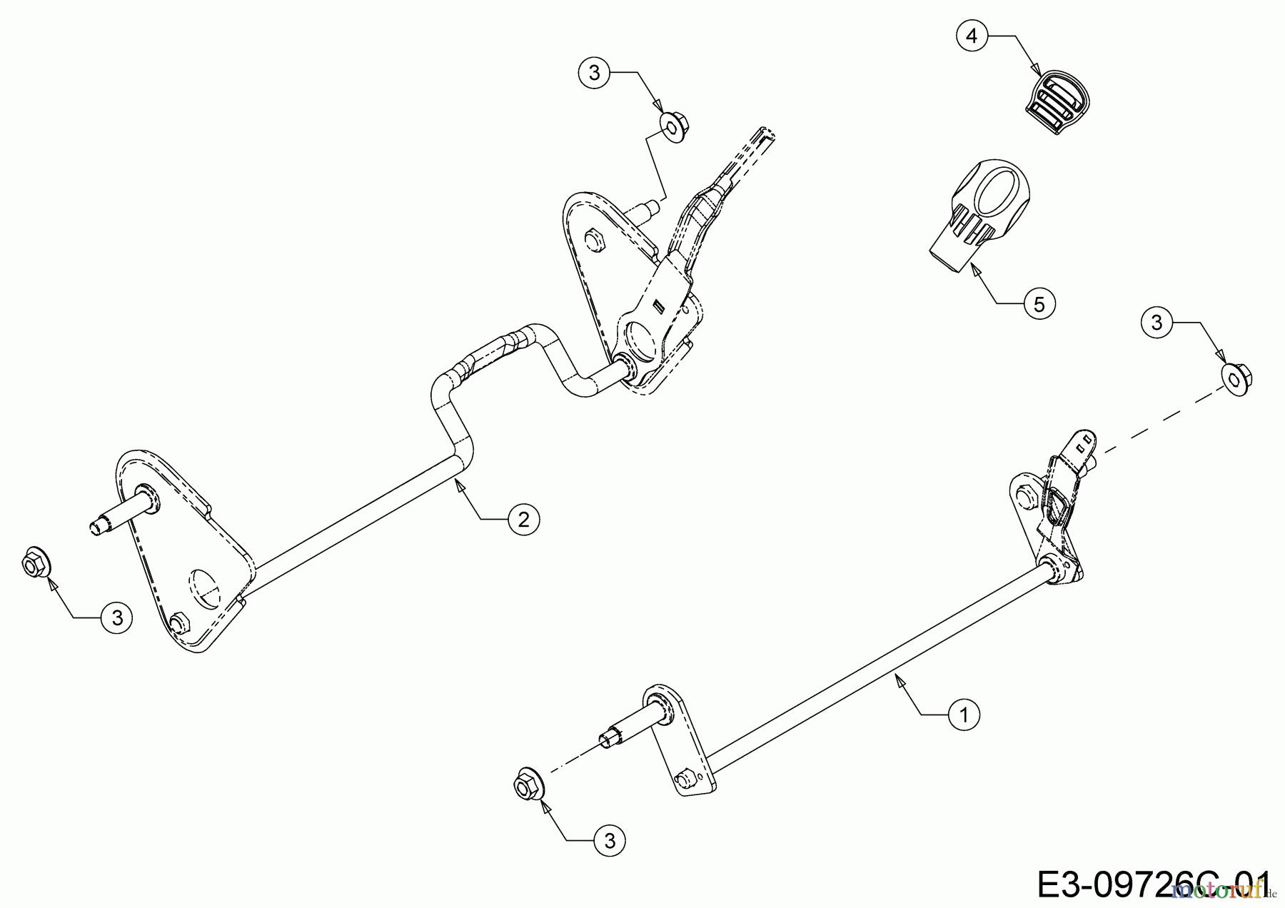 MTD Motormäher mit Antrieb SP 53 HWBS 12C-PF7B600 (2021) Achsen, Höhenverstellung