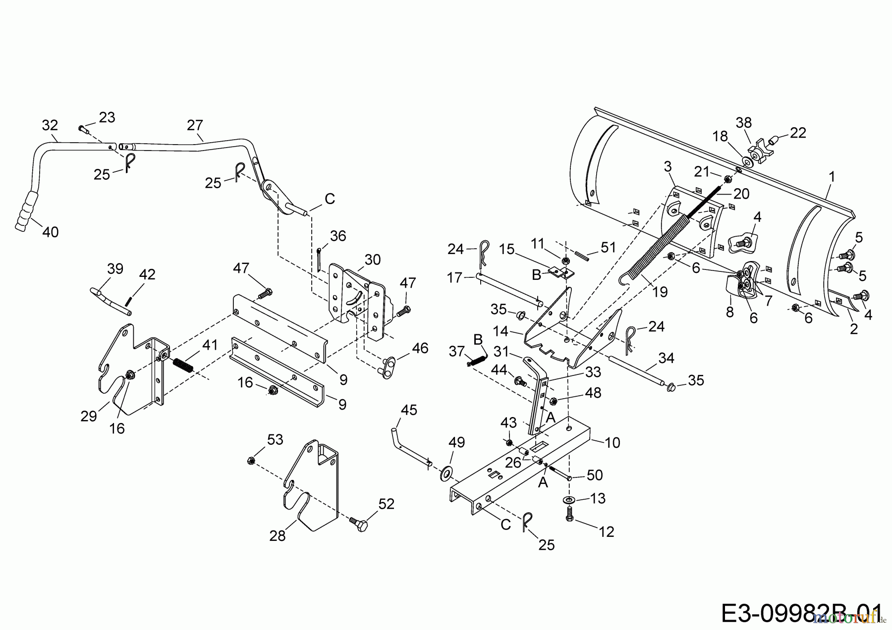 MTD Zubehör Zubehör Garten- und Rasentraktoren Räumschild für A Serie (NX 15) 19A30017OEM (2019) Grundgerät