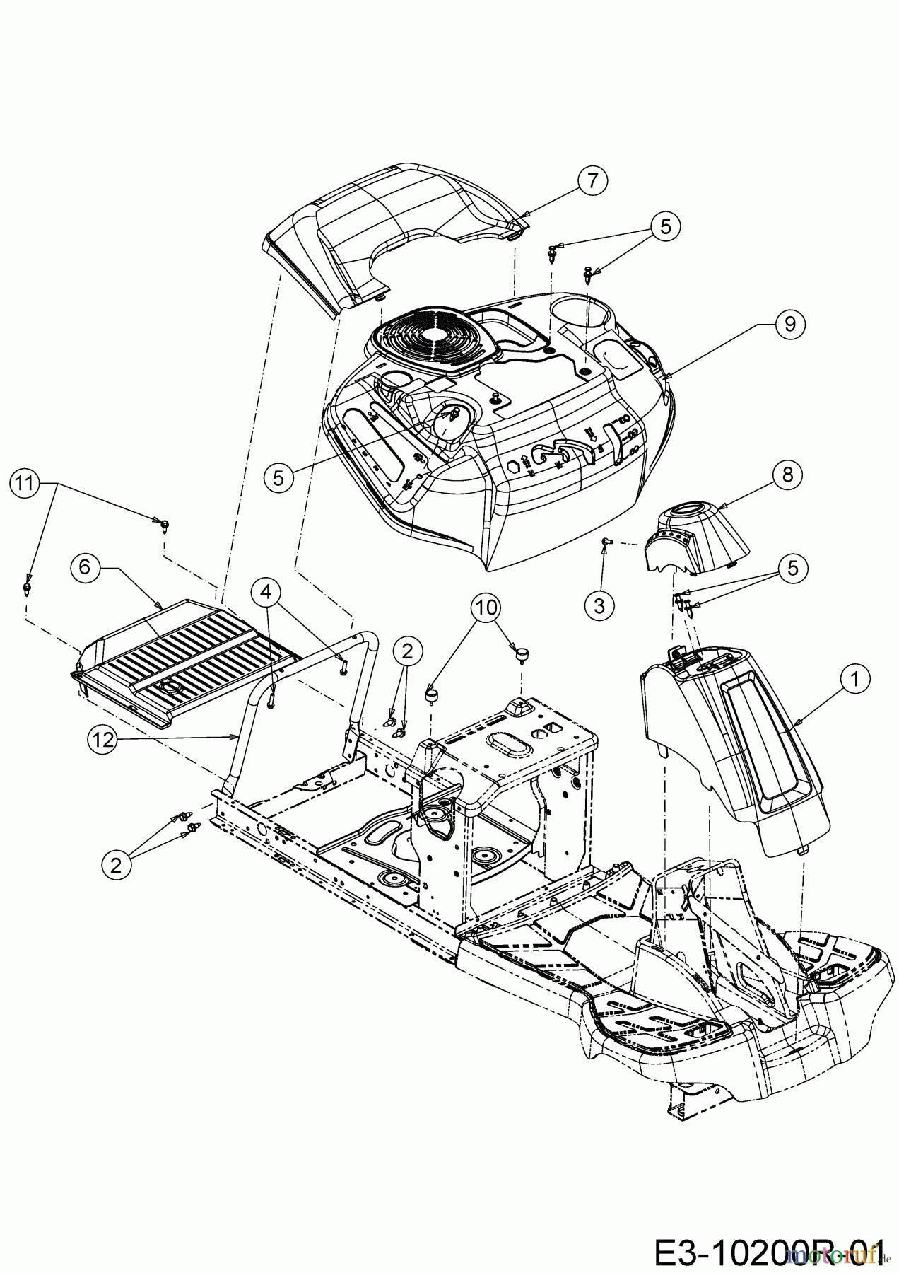 Helington Rasentraktoren H 76 SM 13B726JD686 (2021) Verkleidungen
