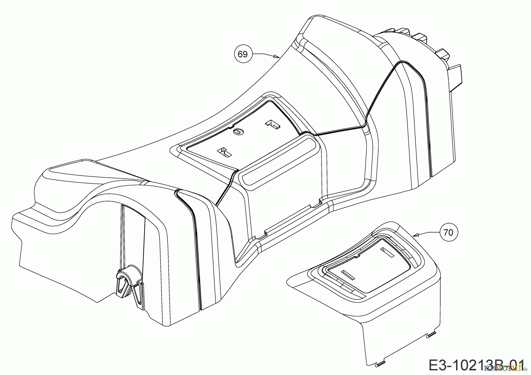 MTD Motormäher mit Antrieb SP 53 HWBS 12C-PF7B600 (2021) Abdeckung Vorderachse