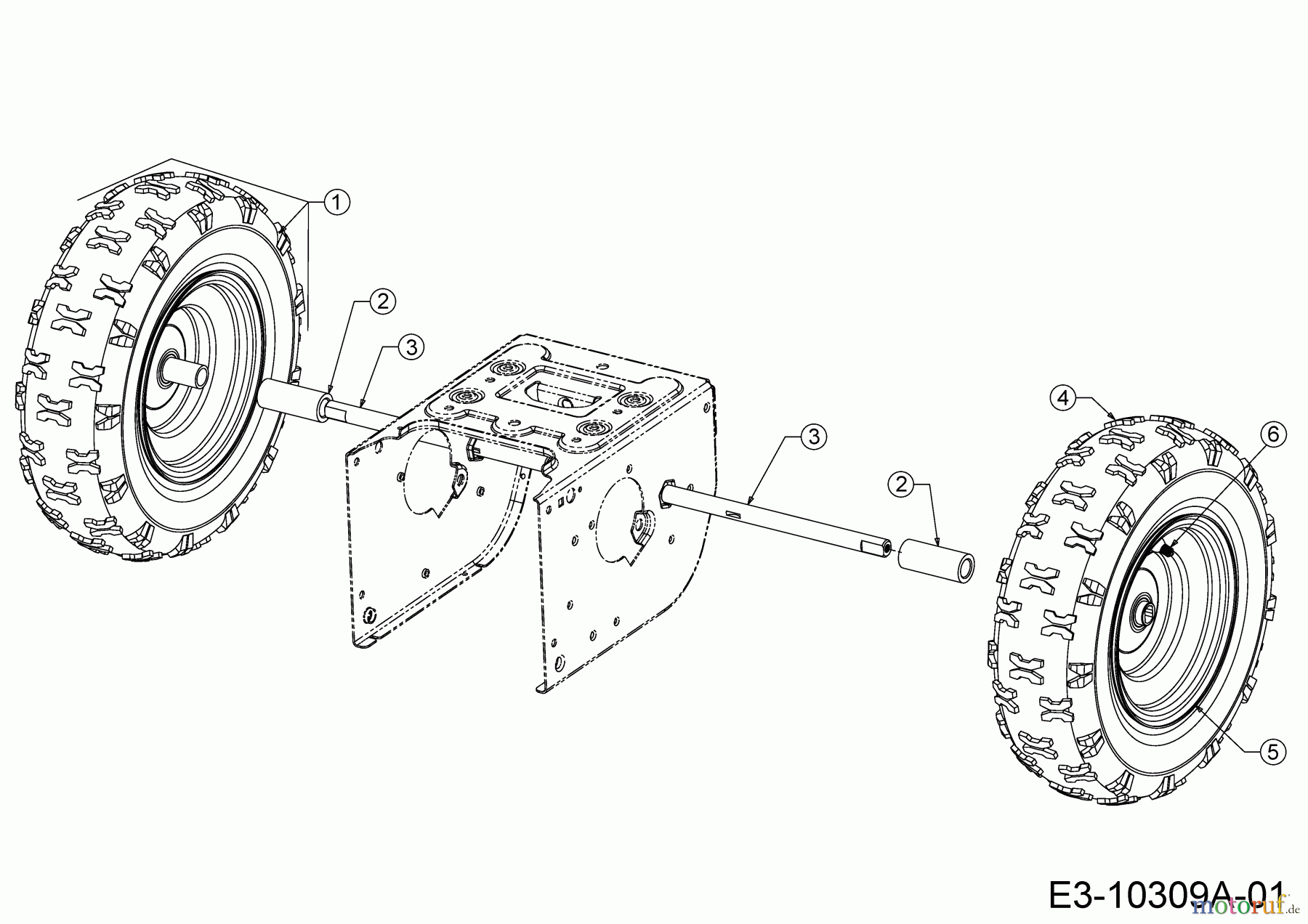 MTD Schneefräsen Optima ME 66 31AY5FS3678 (2023) Räder 16x4.8x8