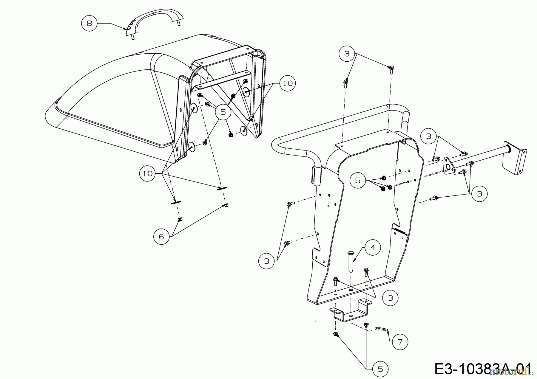 MTD Zubehör Zubehör Garten- und Rasentraktoren Deflektor für A Serie (NX-15) mit Mähwerk R 196-552-000  (2019) Deflektor