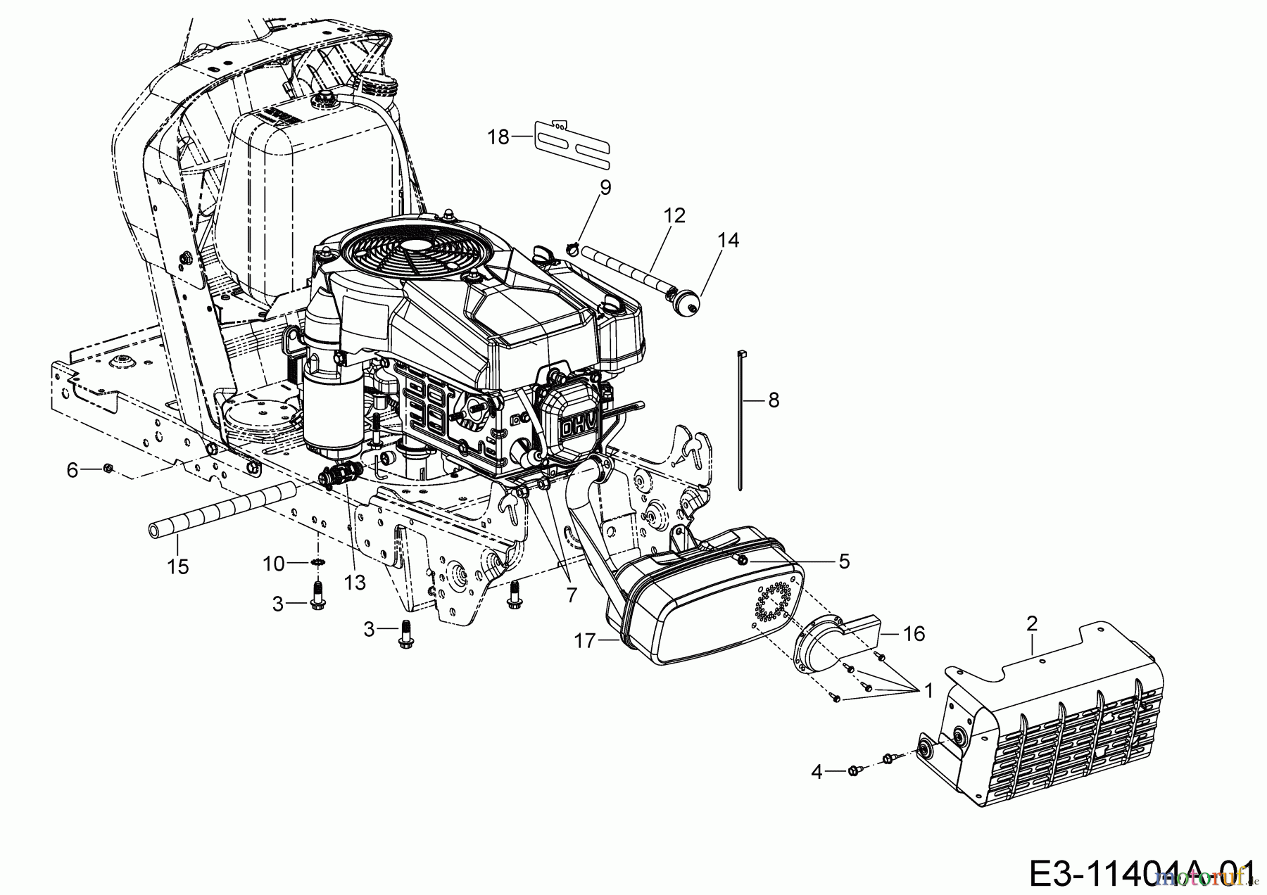 MTD Rasentraktoren MTD 92 13A7765E600 (2019) Motorzubehör