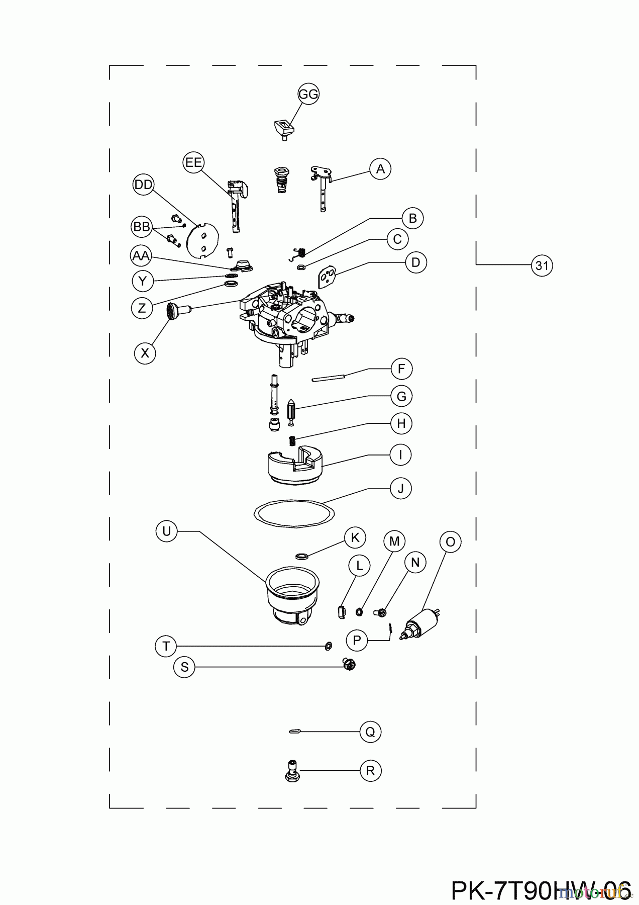 MTD-Motoren Vertikal 7T90HW 752Z7T90HW (2020) Vergaser