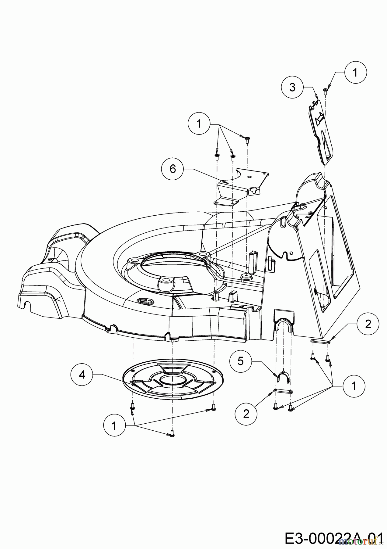  Cub Cadet Motormäher mit Antrieb XM1 ER53 12B-ZAJ4603 (2020) Abdeckungen, Achslager hinten