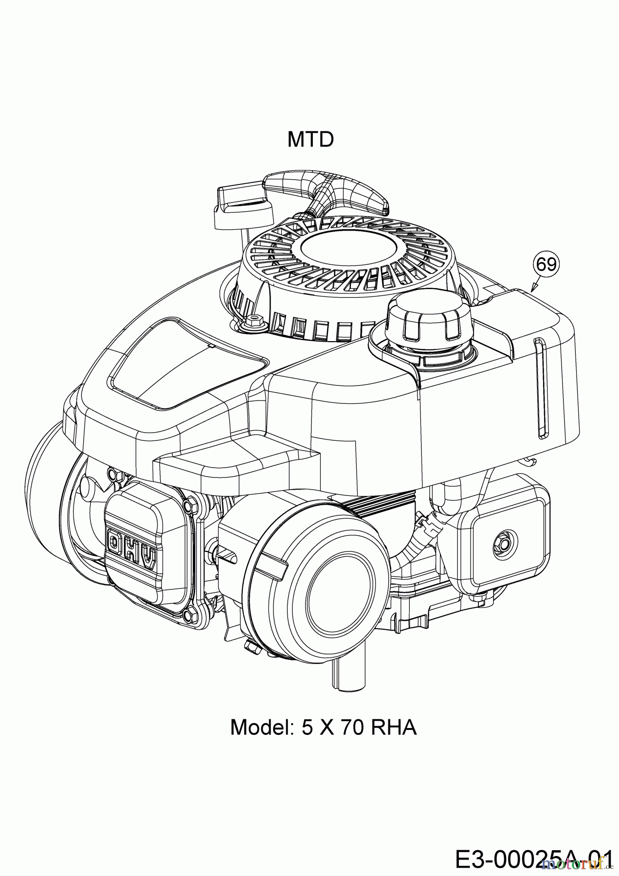 Cub Cadet Motormäher mit Antrieb XM1 ER53 12A-ZAJ4603 (2019) Motor MTD