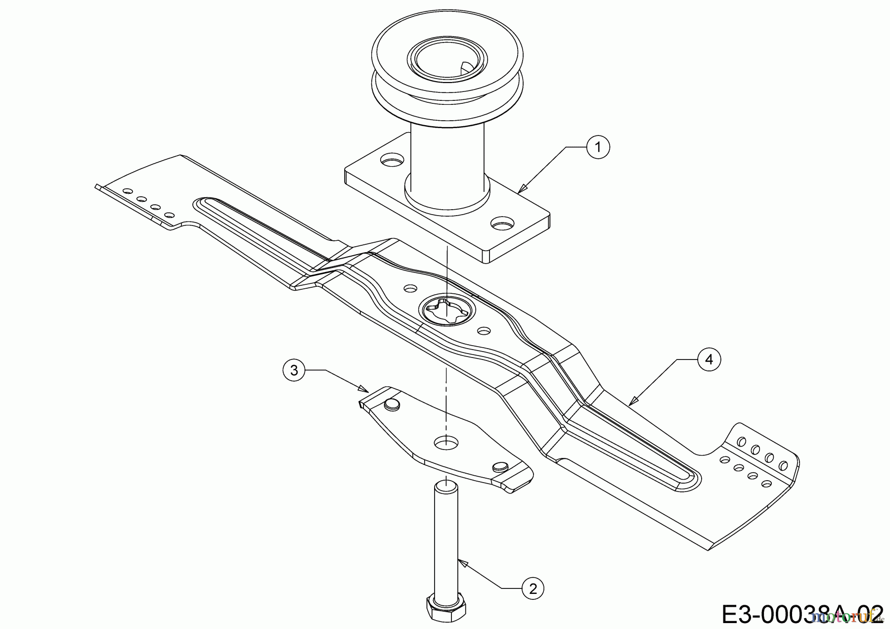 Cub Cadet Motormäher mit Antrieb XM2 ER53 12AQZAEQ603 (2020) Messer, Messeraufnahme