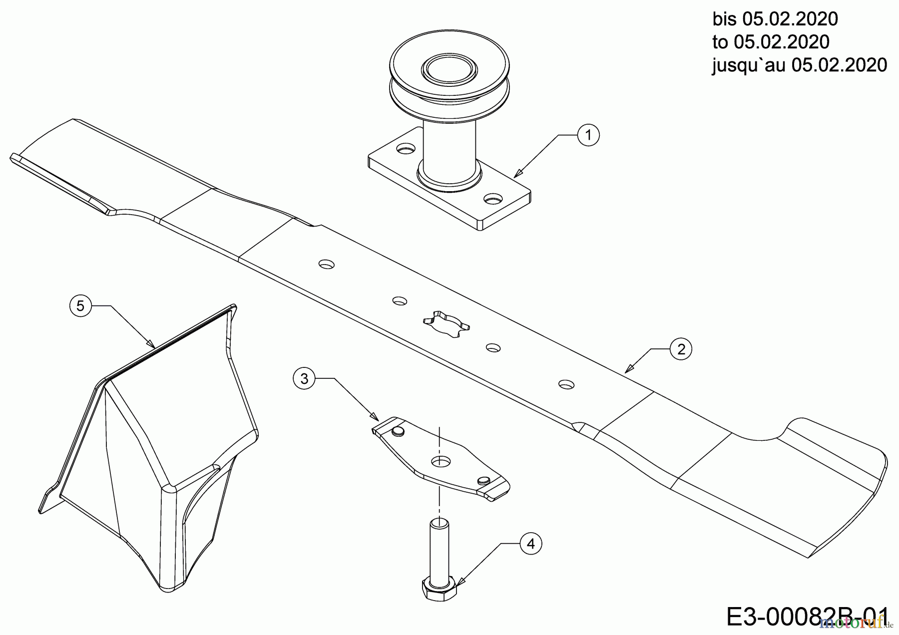  Cub Cadet Motormäher mit Antrieb LM3 DR53ES 12CCPVS7603 (2019) Messer, Messeraufnahme, Mulchstopfen bis 05.02.2020