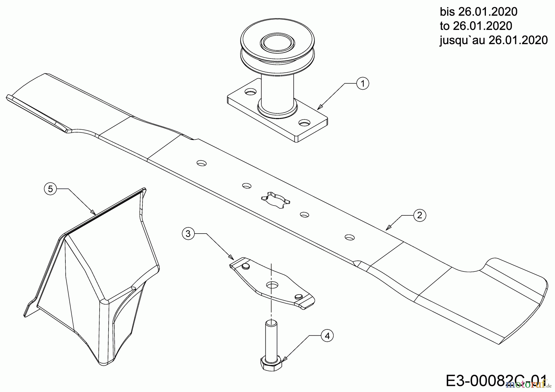 Cub Cadet Motormäher mit Antrieb LM3 ER53S 12BBPV7D603 (2020) Messer, Messeraufnahme, Mulchstopfen bis 26.01.2020
