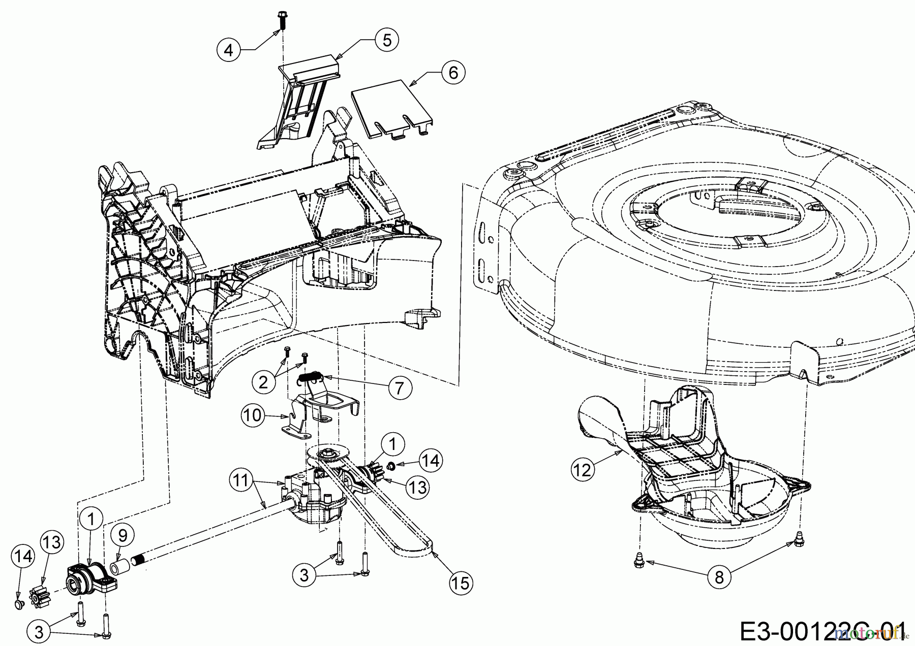 Cub Cadet Motormäher mit Antrieb LM1 AR42 12A-LQMG603 (2020) Getriebe, Keilriemen