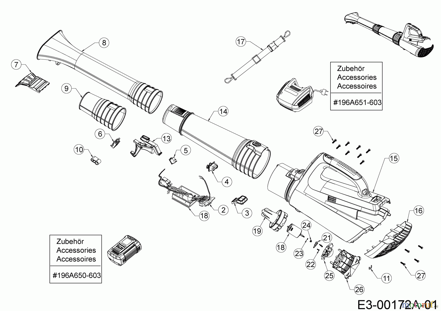 Cub Cadet Akkulaubbläser LH3 EB 41AA0BN-603 (2018) Grundgerät