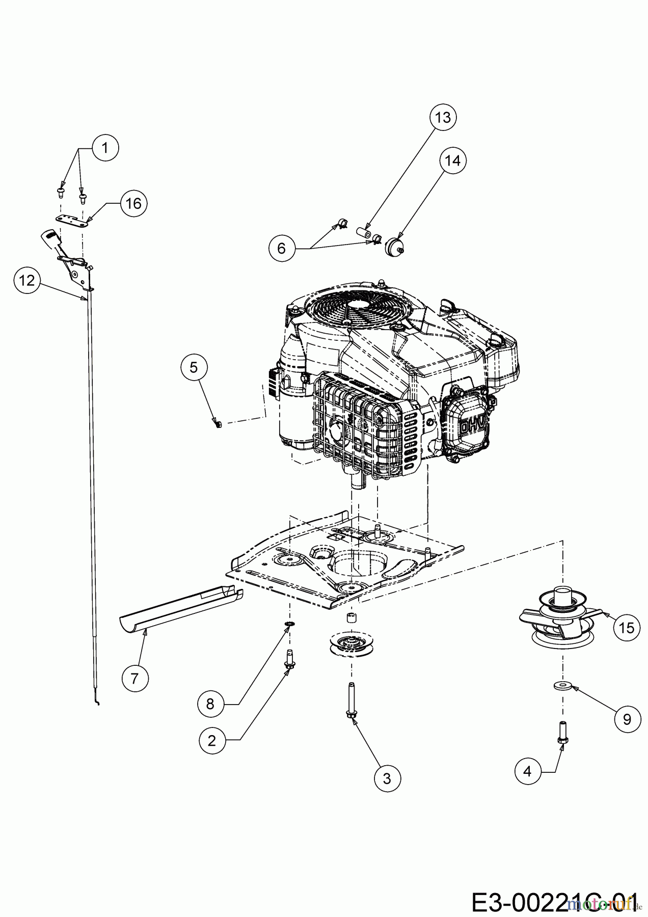  Cub Cadet Rasentraktoren LR1 MR76 13A726HD603 (2020) Choke- und Gaszug, Motorkeilriemenscheibe, Motorzubehör
