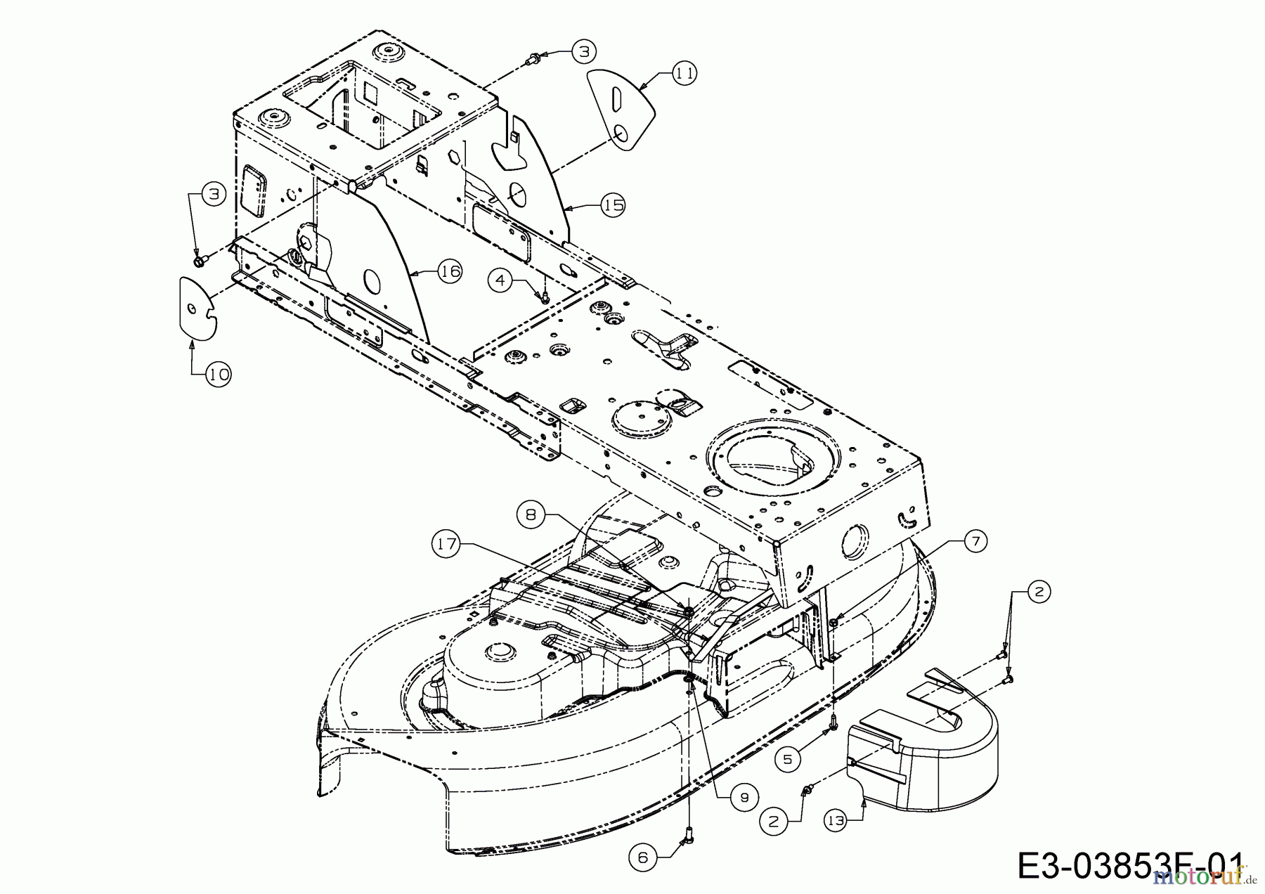 Cub Cadet Rasentraktoren LT3 PS107 13IT79DG603 (2020) Abdeckungen Mähwerk G (42