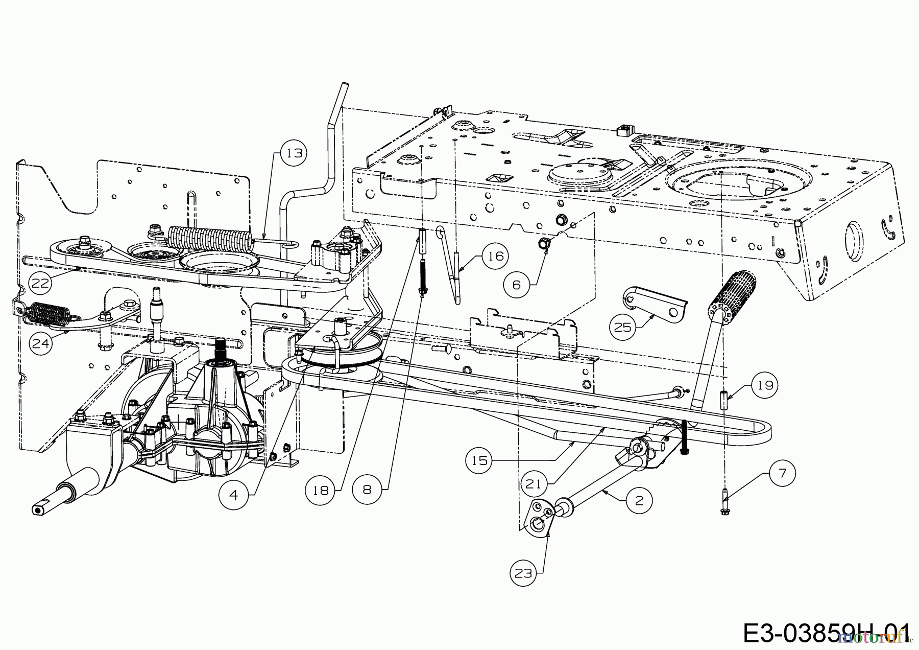  Cub Cadet Rasentraktoren LT1 NR92 13AB76DE603  (2020) Fahrantrieb, Pedal