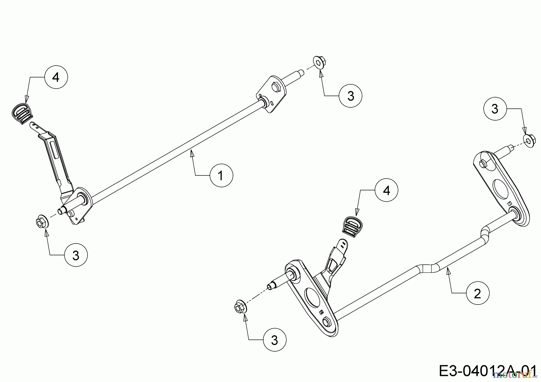 Cub Cadet Motormäher mit Antrieb CC 53 MSPO 12A-A0KC603 (2020) Achsen, Höhenverstellung