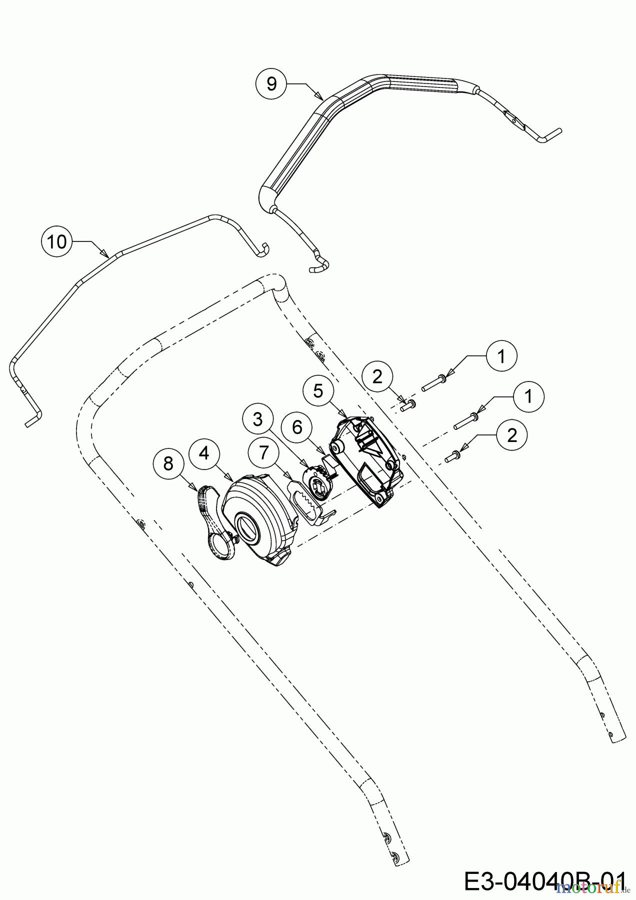  Cub Cadet Motormäher mit Antrieb LM3 ER53 12AQC6J4603   (2020) Bremsbügel, Geschwindigkeitsregelung, Schaltbügel
