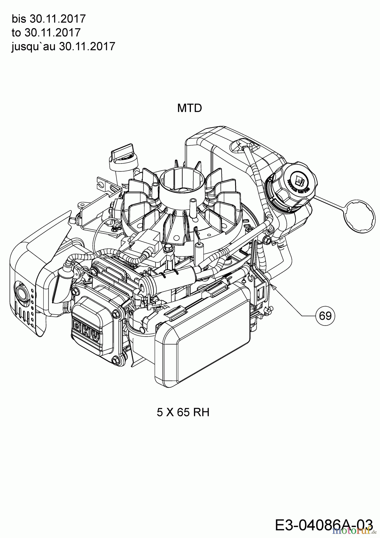 Cub Cadet Motormäher mit Antrieb LM2 DR53 12C-PRKC603 (2018) Motor MTD bis 30.11.2017