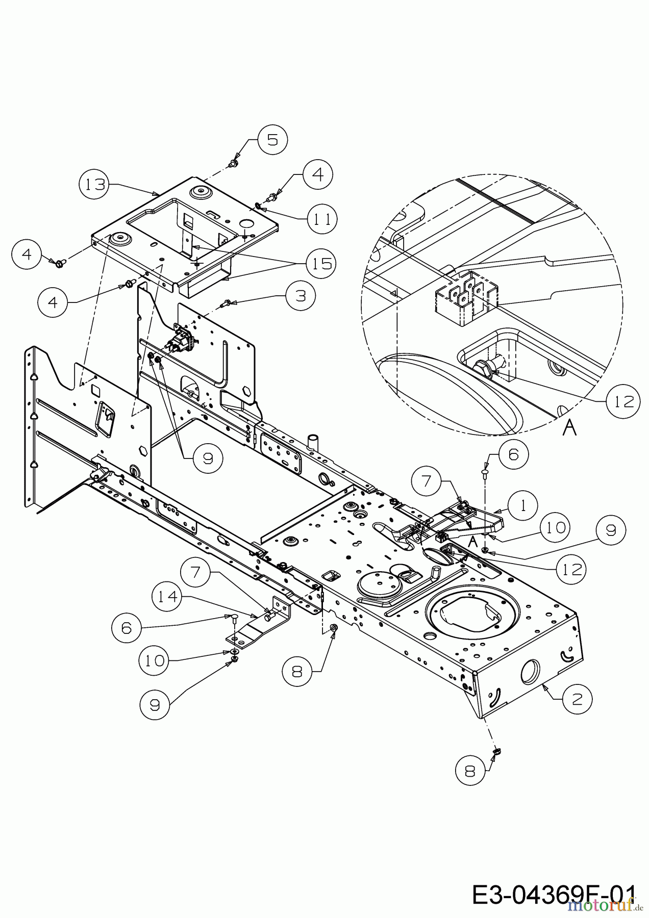  Cub Cadet Rasentraktoren LT1 NR92 13AB76DE603  (2019) Rahmen