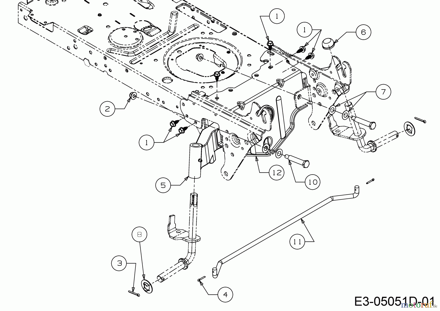 Cub Cadet Rasentraktoren LT3 PR105 13IT71DN603 (2019) Vorderachse