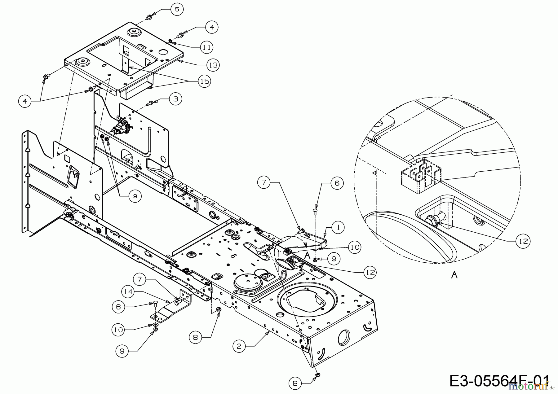  Cub Cadet Rasentraktoren LT3 PR105 13HT71DN603  (2020) Rahmen