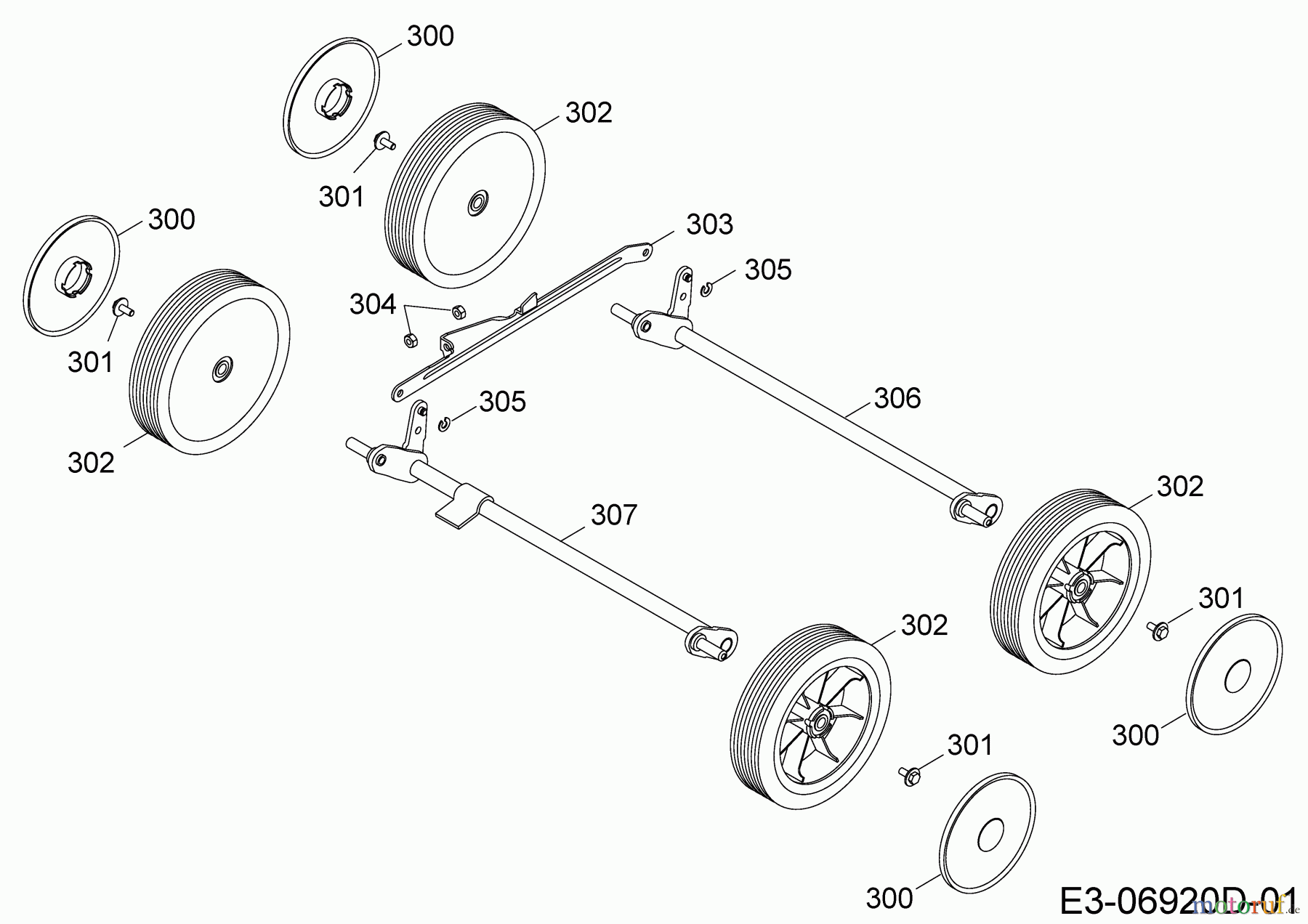 Cub Cadet Motorvertikutierer XC1 B35 16AH9AMQ603 (2020) Höhenverstellung, Räder