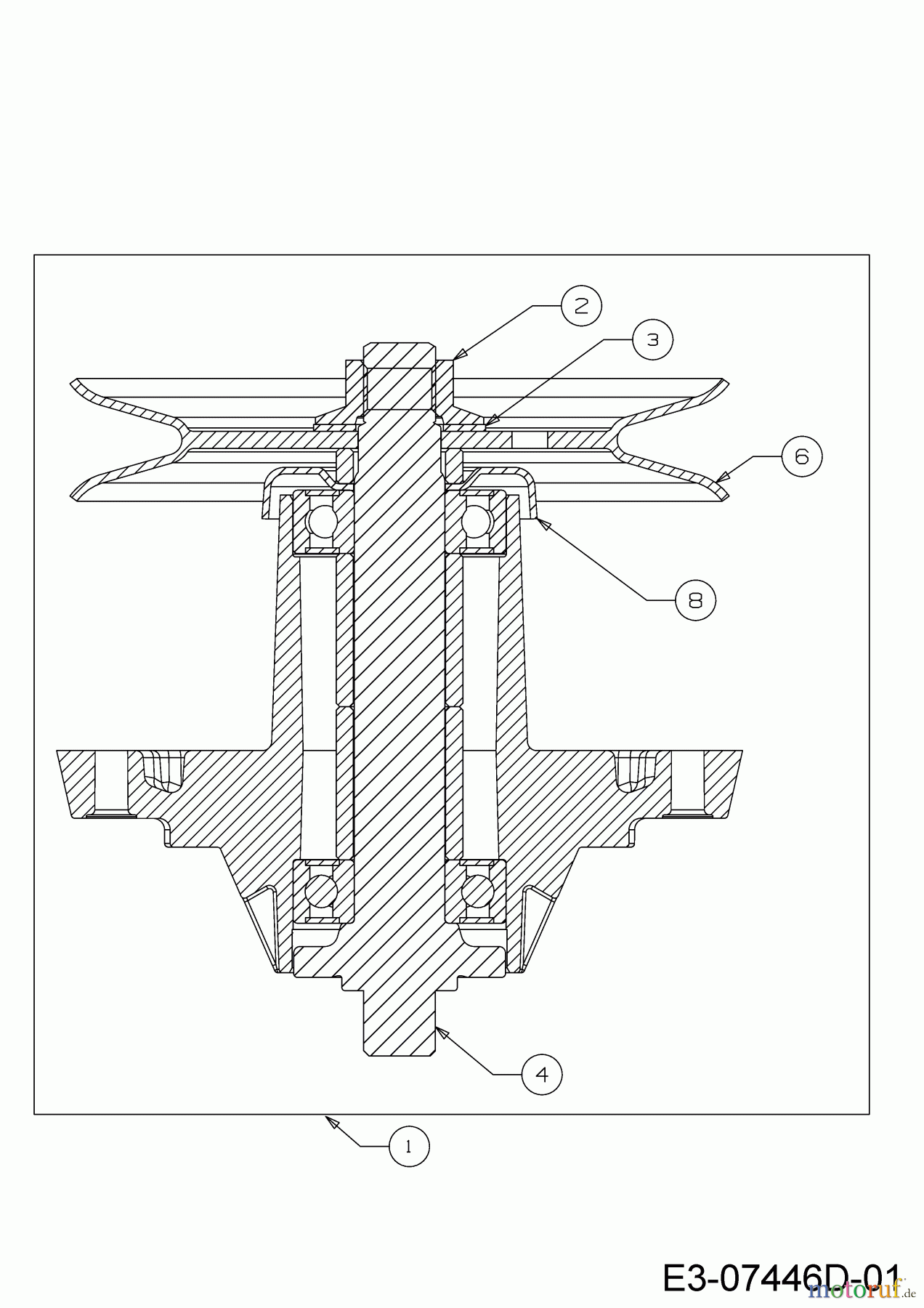 Cub Cadet Rasentraktoren XT1 OS96 13B8A1CF603 (2020) Messerspindel 618-04474B