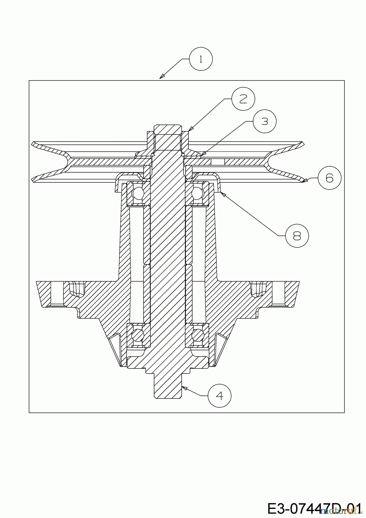  Cub Cadet Rasentraktoren LT3 PS107 13HT79DG603  (2019) Messerspindel 618-04456B
