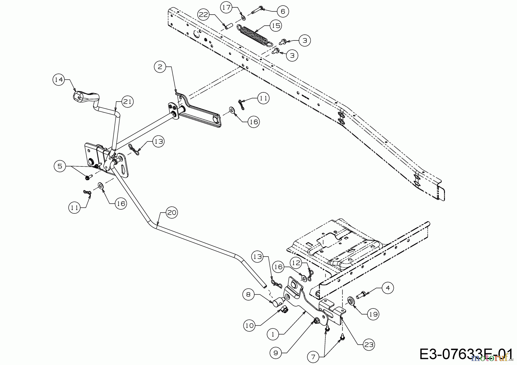 Cub Cadet Rasentraktoren LR2 NS76 13A221JD603 (2020) Mähwerksaushebung