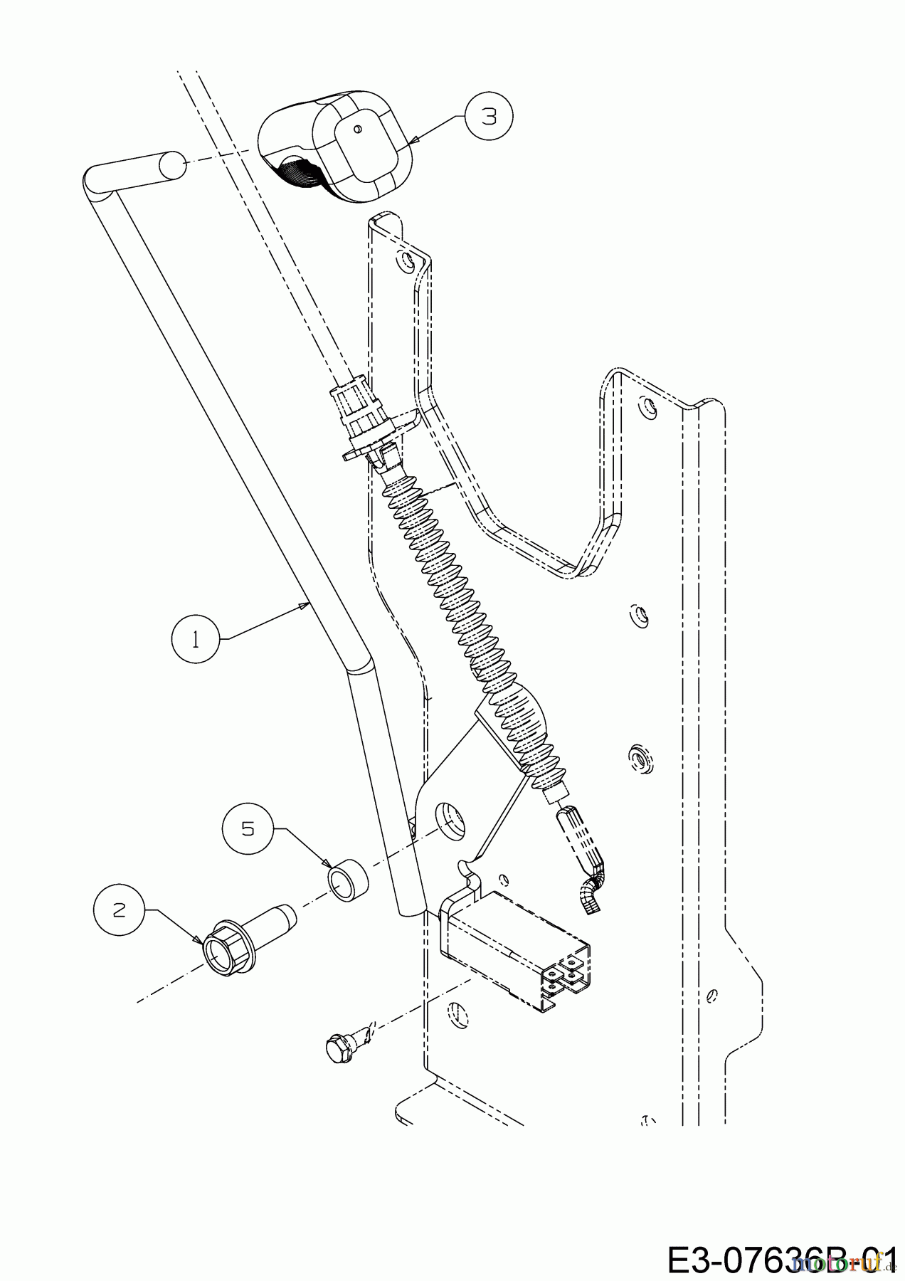 Cub Cadet Rasentraktoren LR2 NS76 13A221JD603 (2020) Mähwerkseinschaltung