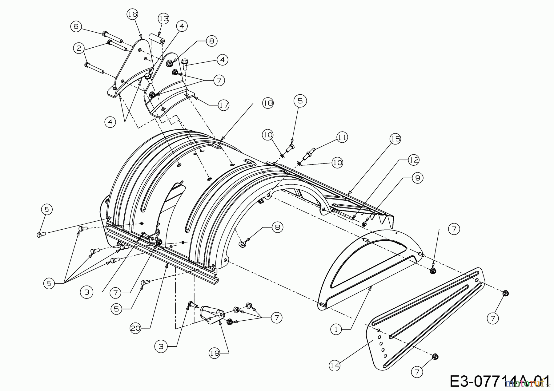 Cub Cadet Motorhacken XC3 F46 21BB45M8603 (2019) Schutzschild Hacksterne