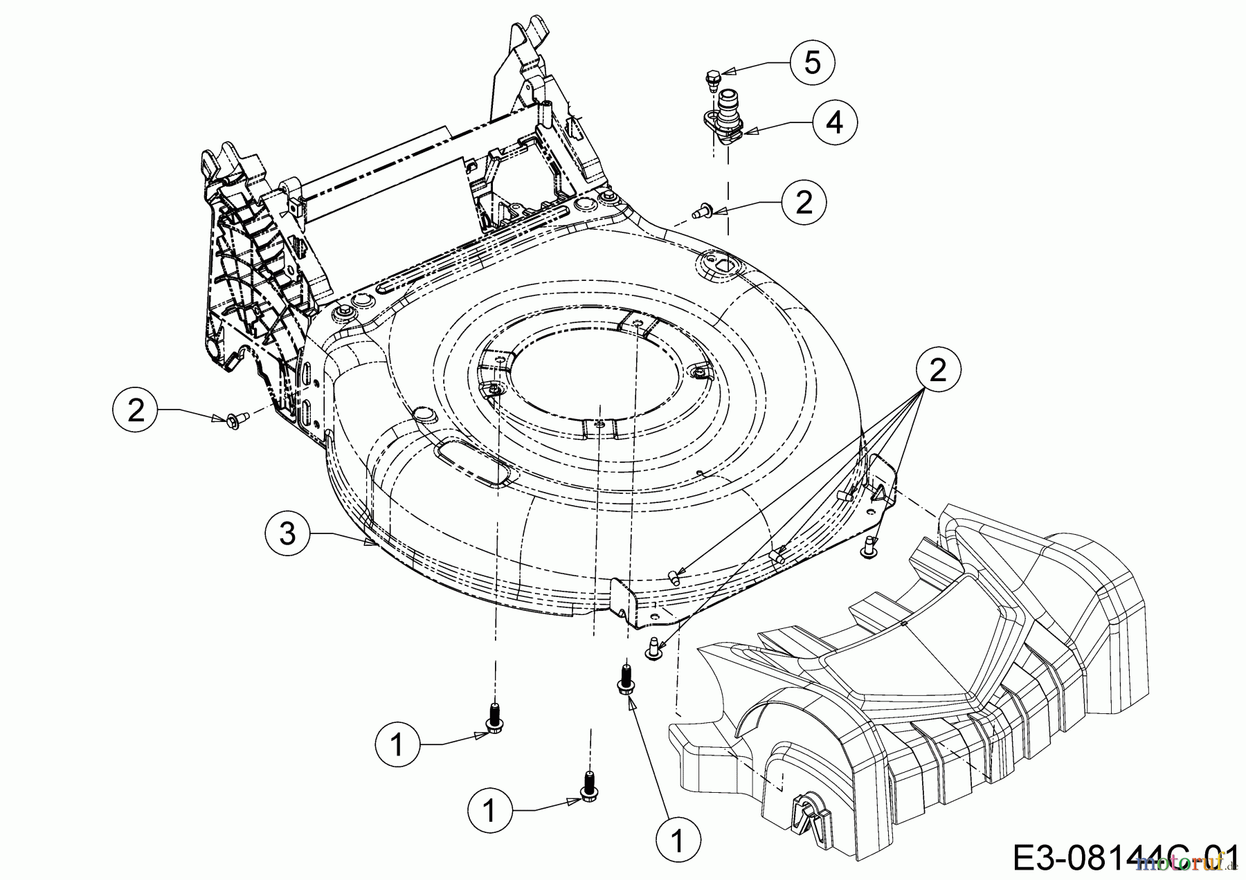  Cub Cadet Motormäher mit Antrieb LM1 CR46 12A-TQ5C603  (2018) Mähwerksgehäuse