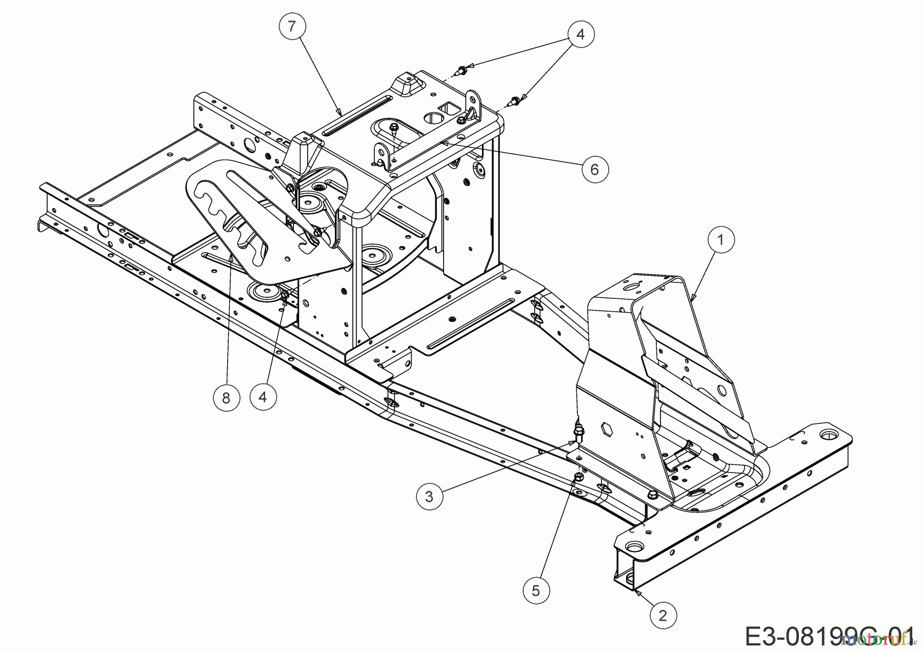 Cub Cadet Rasentraktoren LR2 NS76 13B221JD603 (2020) Rahmen